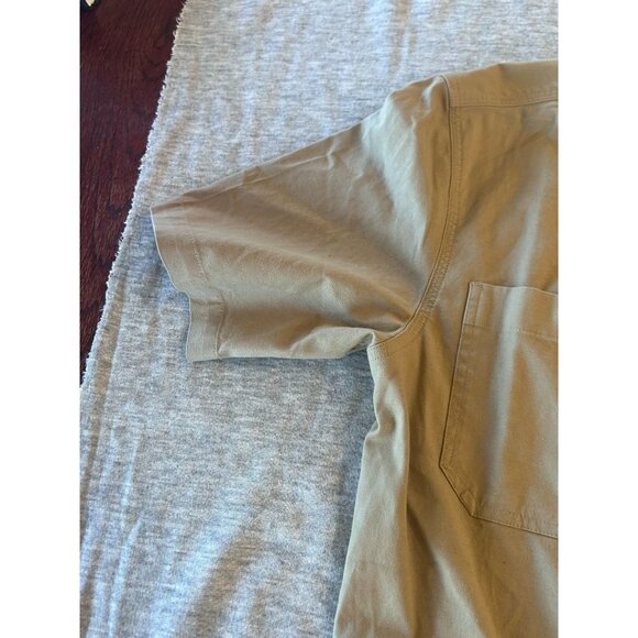 Carhartt Rugged Flex Relaxed Fit Button Down Shirt Men's Size M Short-Sleeve Bei - Picture 7 of 10